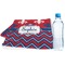 Patriotic Fleur de Lis Sports Towel Folded with Water Bottle