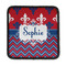 Patriotic Fleur de Lis Iron On Square Patch w/ Name or Text