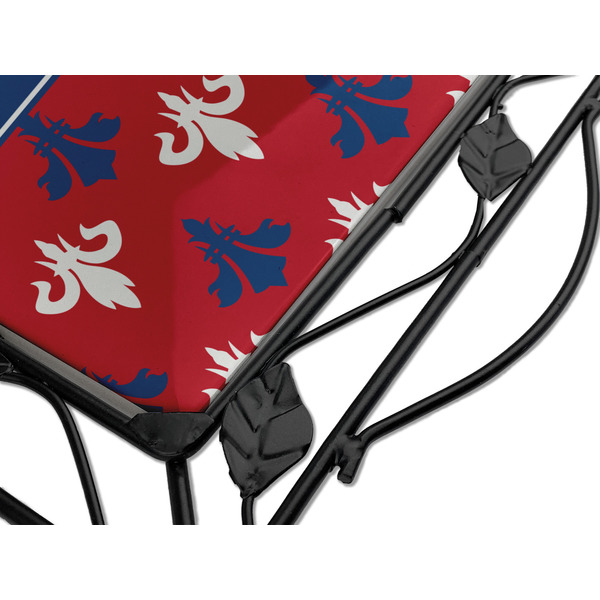 Patriotic Fleur de Lis Square Trivet - Detail