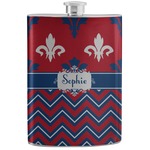 Patriotic Fleur de Lis Stainless Steel Flask (Personalized)