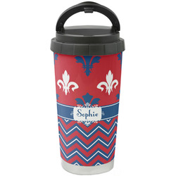 Patriotic Fleur de Lis Stainless Steel Coffee Tumbler (Personalized)