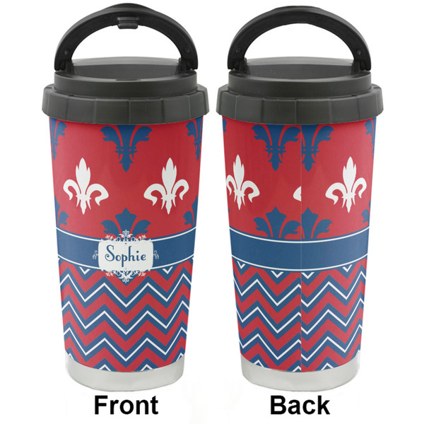 Patriotic Fleur de Lis Stainless Steel Travel Cup - Apvl
