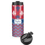 Patriotic Fleur de Lis Stainless Steel Skinny Tumbler (Personalized)