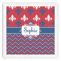 Patriotic Fleur de Lis Paper Dinner Napkins (Personalized)
