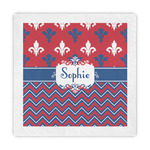 Patriotic Fleur de Lis Decorative Paper Napkins (Personalized)