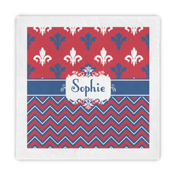 Patriotic Fleur de Lis Decorative Paper Napkins (Personalized)