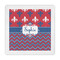 Patriotic Fleur de Lis Standard Decorative Napkin - Front View