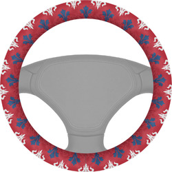 Patriotic Fleur de Lis Steering Wheel Cover