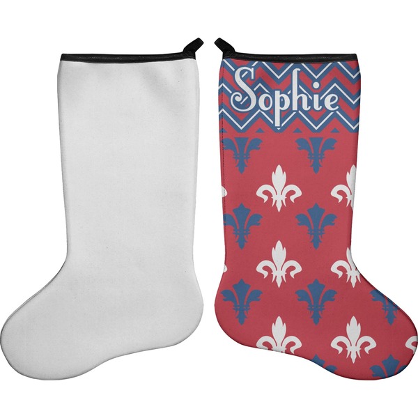 Patriotic Fleur de Lis Stocking - Single-Sided - Approval
