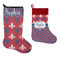 Patriotic Fleur de Lis Stockings - Side by Side compare