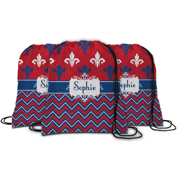 Patriotic Fleur de Lis String Backpack - MAIN