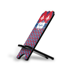 Patriotic Fleur de Lis Stylized Cell Phone Stand - Large w/ Name or Text