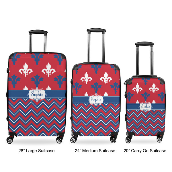 Patriotic Fleur de Lis Suitcase Set 1 - APPROVAL