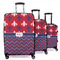 Patriotic Fleur de Lis Suitcase Set 1 - MAIN
