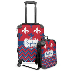 Patriotic Fleur de Lis Kids 2-Piece Luggage Set - Suitcase & Backpack (Personalized)