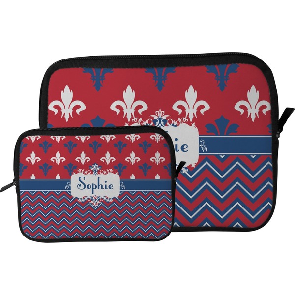 Patriotic Fleur de Lis Tablet Sleeve (Size Comparison)