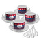 Patriotic Fleur de Lis Tea Cup - Set of 4