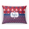 Patriotic Fleur de Lis Rectangular Throw Pillow Case - 12"x18" (Personalized)