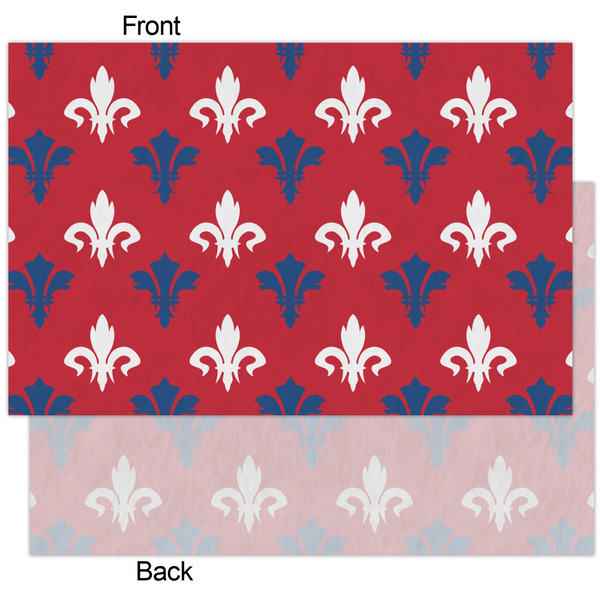 Patriotic Fleur de Lis Tissue Paper - Heavyweight - XL - Front & Back