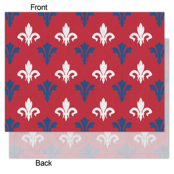 Patriotic Fleur de Lis Tissue Paper - Lightweight - Medium - Front & Back