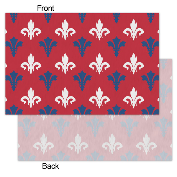 Patriotic Fleur de Lis Tissue Paper - Lightweight - Small - Front & Back