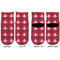 Patriotic Fleur de Lis Toddler Ankle Socks - Double Pair - Front and Back - Apvl