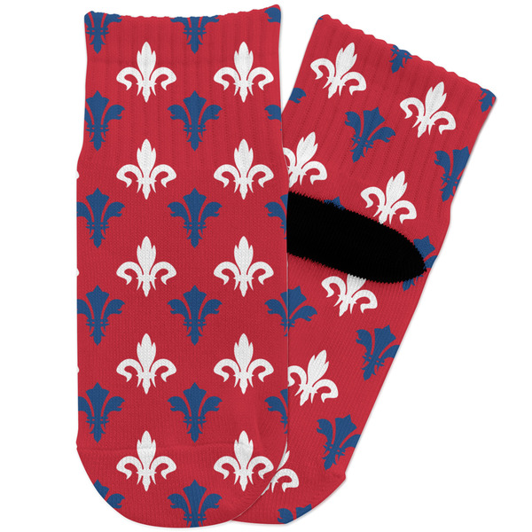 Custom Patriotic Fleur de Lis Toddler Ankle Socks