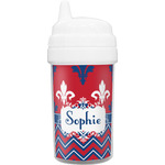 Patriotic Fleur de Lis Toddler Sippy Cup (Personalized)