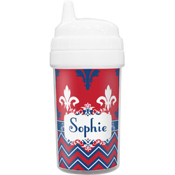 Patriotic Fleur de Lis Toddler Sippy Cup (Personalized)