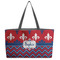 Patriotic Fleur de Lis Beach Totes Bag - w/ Black Handles (Personalized)