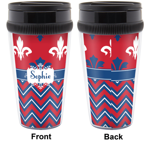 Patriotic Fleur de Lis Travel Mug Approval (Personalized)