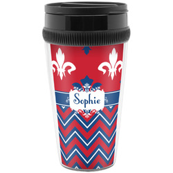 Patriotic Fleur de Lis Acrylic Travel Mug without Handle (Personalized)