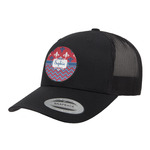 Patriotic Fleur de Lis Trucker Hat - Black (Personalized)