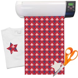Patriotic Fleur de Lis Heat Transfer Vinyl Sheet (12"x18")