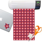 Patriotic Fleur de Lis Sticker Vinyl Sheet (Permanent)