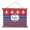 Patriotic Fleur de Lis Wall Hanging Tapestry - Wide (Personalized)