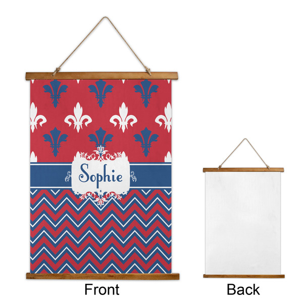 Patriotic Fleur de Lis Wall Hanging Tapestry - Portrait - APPROVAL