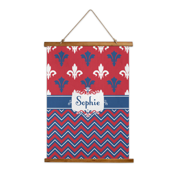 Custom Patriotic Fleur de Lis Wall Hanging Tapestry (Personalized)