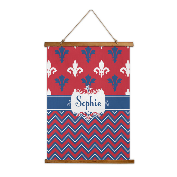 Custom Patriotic Fleur de Lis Wall Hanging Tapestry (Personalized)