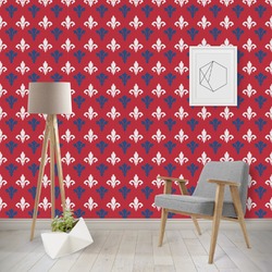 Patriotic Fleur de Lis Wallpaper & Surface Covering