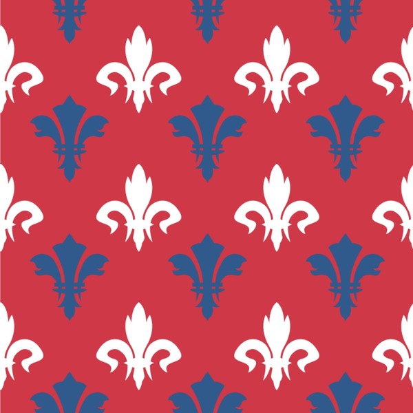 Custom Patriotic Fleur de Lis Wallpaper & Surface Covering (Water Activated 24"x 24" Sample)