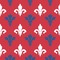 Patriotic Fleur de Lis Wallpaper & Surface Covering (Water Activated 24"x 24" Sample)