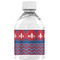 Patriotic Fleur de Lis Water Bottle Label - Back View