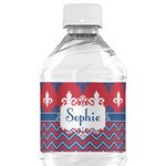 Patriotic Fleur de Lis Water Bottle Labels - Custom Sized (Personalized)