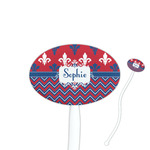 Patriotic Fleur de Lis Oval Stir Sticks (Personalized)