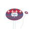 Patriotic Fleur de Lis Oval Plastic Stir Sticks (Personalized)