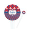 Patriotic Fleur de Lis Round Plastic Stir Sticks (Personalized)