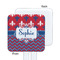 Patriotic Fleur de Lis White Plastic Stir Stick - Single Sided - Square - Approval