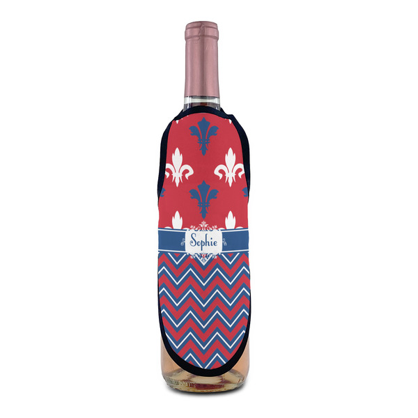 Patriotic Fleur de Lis Wine Bottle Apron - IN CONTEXT