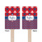 Patriotic Fleur de Lis Wooden 6.25" Stir Stick - Rectangular - Double Sided - Front & Back